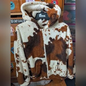 SHEIN Cow Print Sherpa Jacket!!